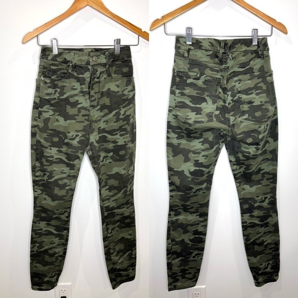 Good American Green Camo High Rise Skinny Jeans (27)